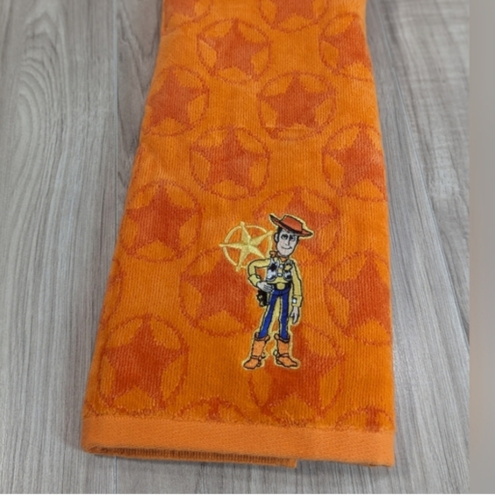 Disney Jumping Beans Toy Story Woody Sheriff Orange Bath Hand Towel